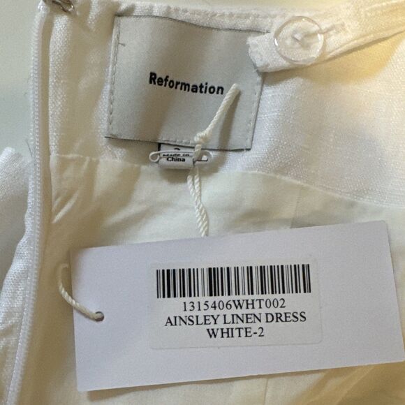 NWT Reformation Ainsley Size 2 Linen Mini Linen Dress New $248 - Picture 7 of 16